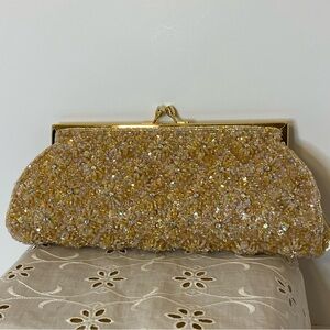 Vintage Carlo Fellini Clutch Sequin Purse Or Crossbody